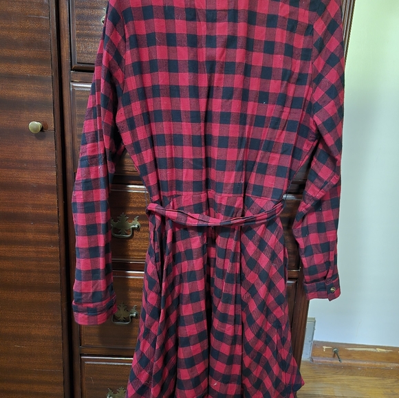 Kiel James Patrick Flannel Dress L - Picture 2 of 4